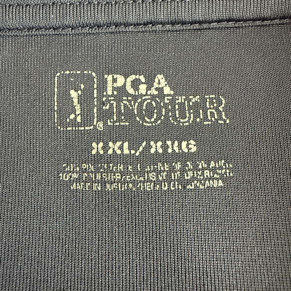 PGA Tour Men's Blue Striped Polo Sz XXL Athleisure Casual Basic Essential Basic - Picture 4 of 14